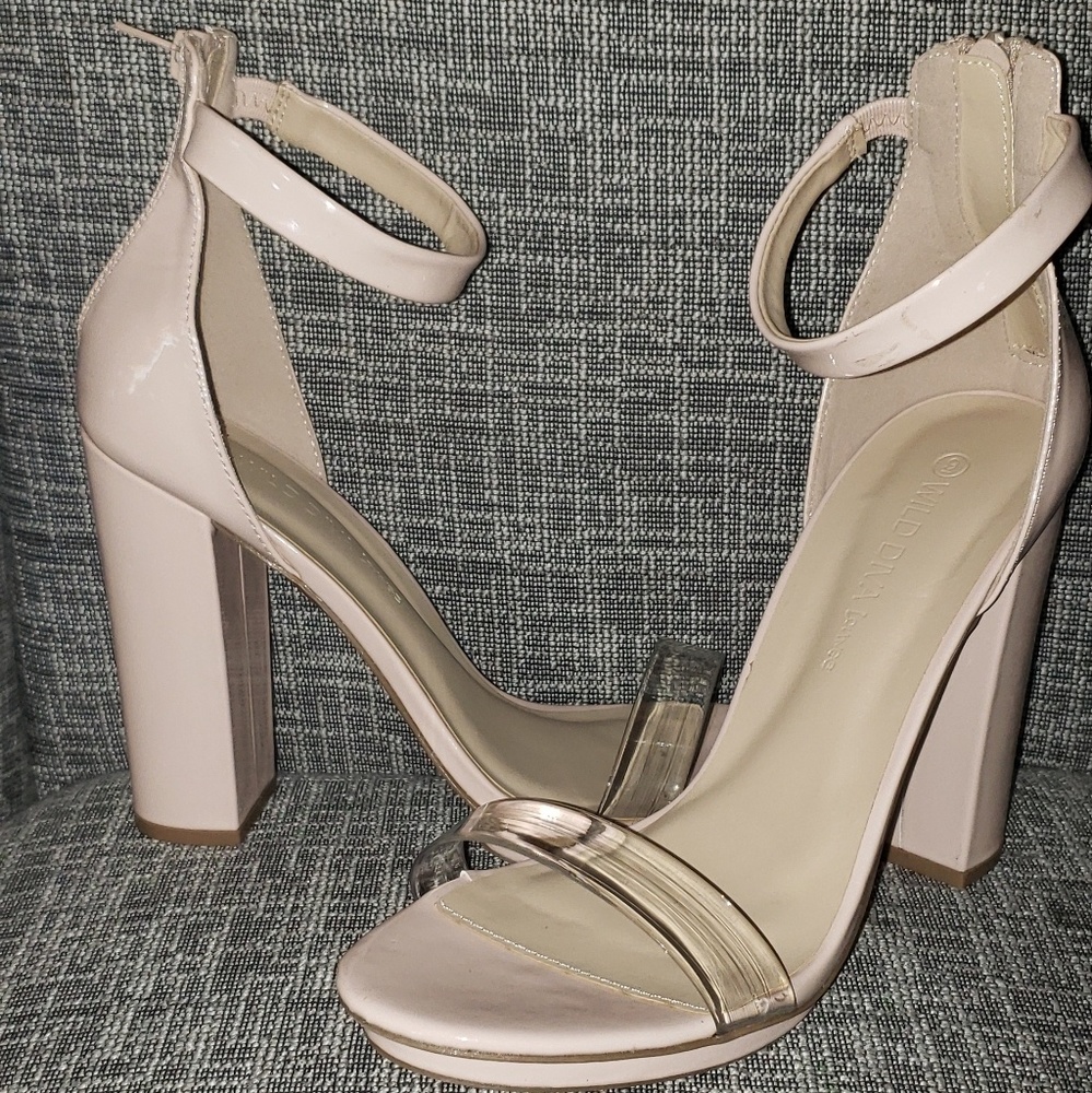 Fashion Nova Nude Clear heels